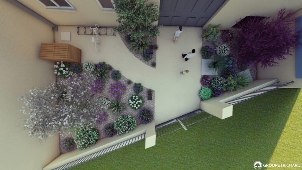 Réalisation de votre conception de jardin en 3D par les paysagistes et les concepteurs du Groupe J.Richard